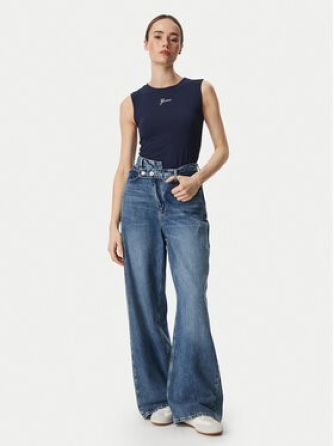 Guess Top W6YP17 K3881 Granatowy Regular Fit