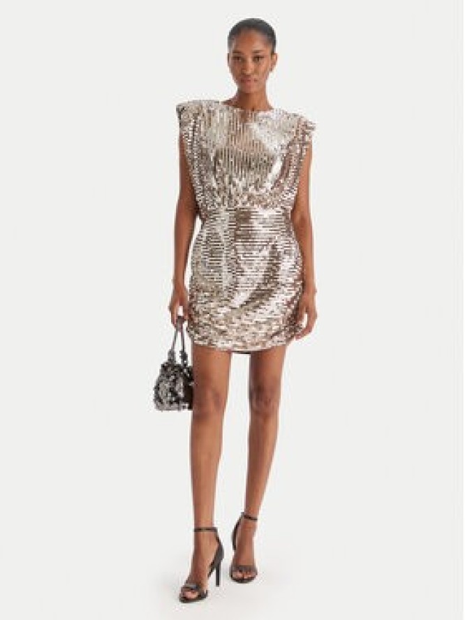 BOSS Sukienka koktajlowa C_Dillana 50548317 Złoty Slim Fit