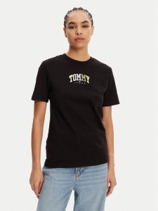 Tommy Jeans T-Shirt Color Varsity DW0DW21337 Czarny Relaxed Fit