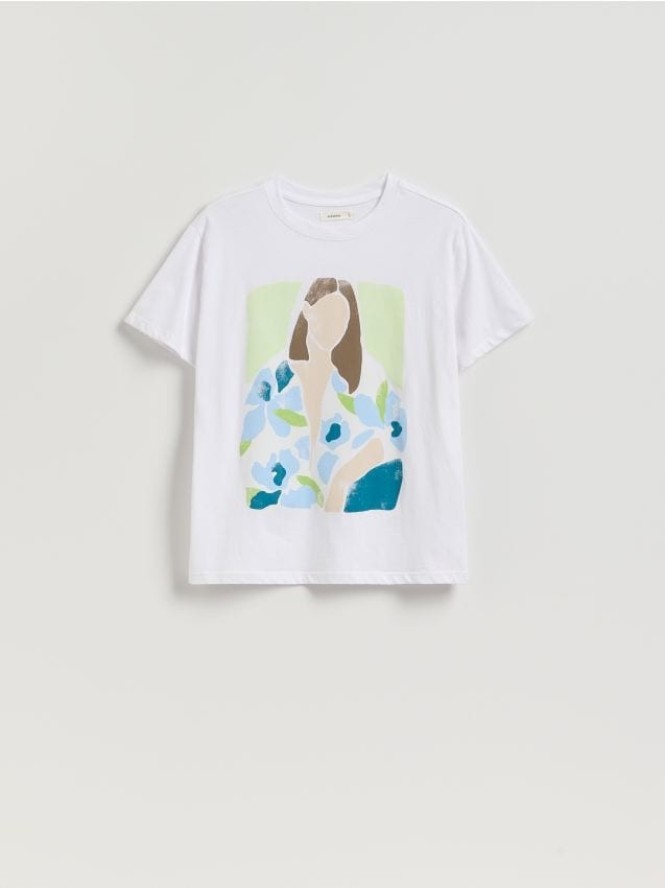 T-shirt z nadrukiem - biały