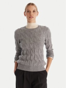 Tommy Hilfiger Sweter WW0WW43586 Szary Regular Fit