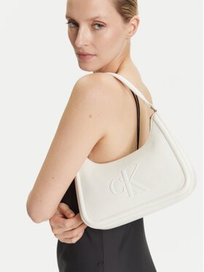 Calvin Klein Torebka Bold Ck Small Shoulder Bag LV04F3230G Biały