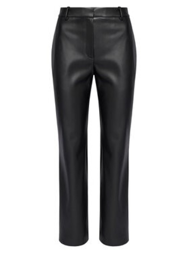 HUGO Spodnie z imitacji skóry Hamunelle-1 50546824 Czarny Flare Fit