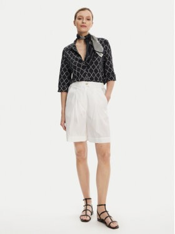 Max Mara Beachwear Bermudy Sultano 2516141019 Biały Relaxed Fit