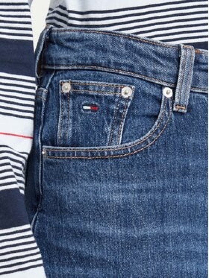 Tommy Jeans Jeansy 90'S Mom High DW0DW23513 Niebieski Boyfriend Fit