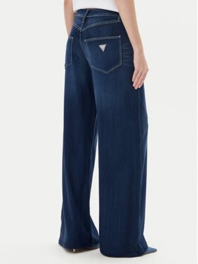 Guess Jeansy W5YA82 D0782 Granatowy Wide Leg