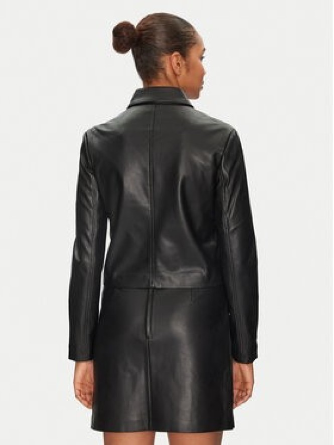 Morgan Kurtka z imitacji skóry 251-GKISS Czarny Regular Fit