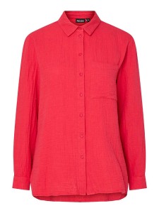 Pieces Bluzka "Sastina" w kolorze czerwonym rozmiar: L