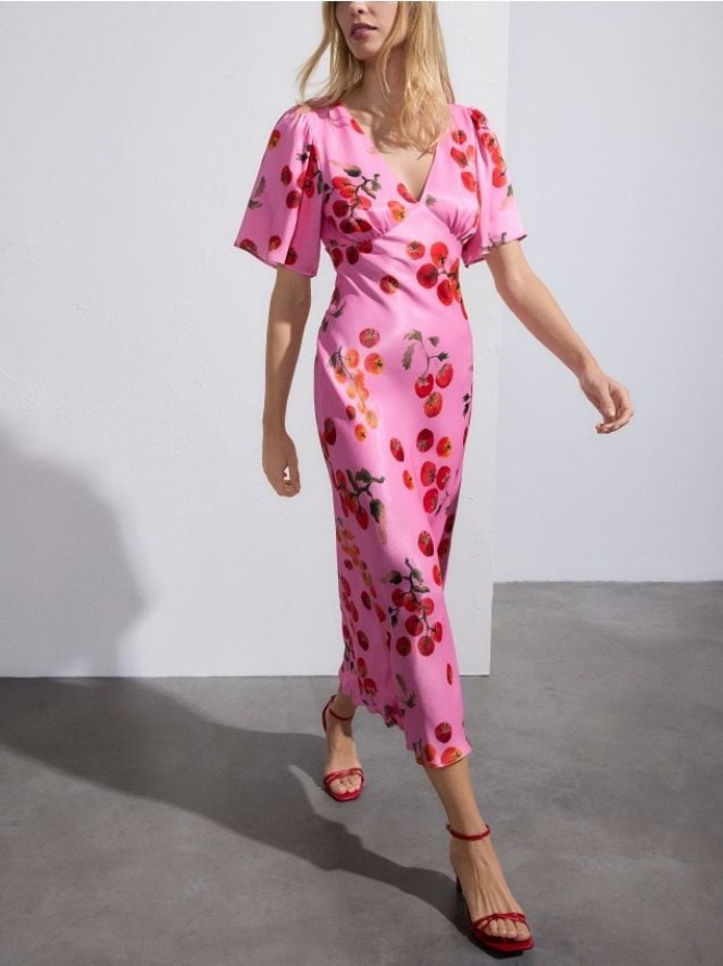 Sukienka z wiskozy - wielobarwny