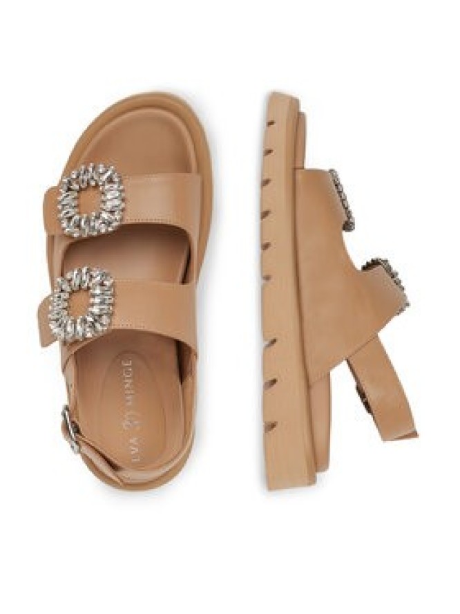 Eva Minge Sandały SNOWDROP-I75-563 Beżowy