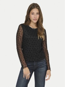 ONLY Bluzka Siena 15362924 Czarny Regular Fit