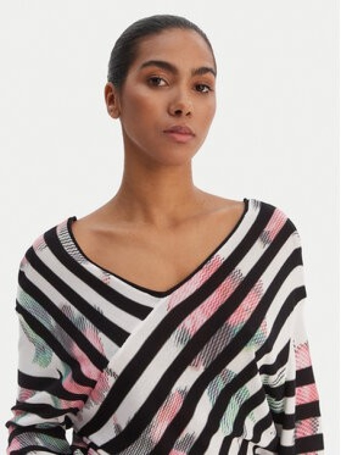 Desigual Sweter 26SWJF01 Kolorowy Regular Fit