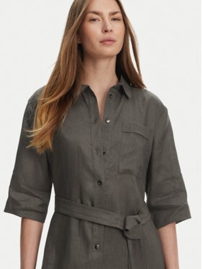 Max Mara Leisure Sukienka koszulowa Salute 2516221028 Zielony Regular Fit