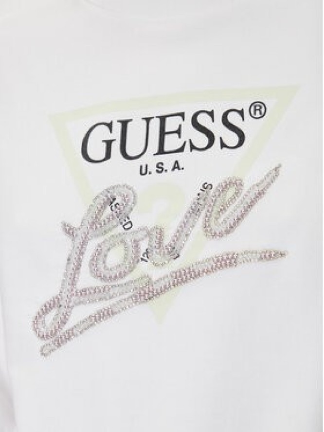 Guess Bluza W5GQ05 KB683 Biały Reglan Fit