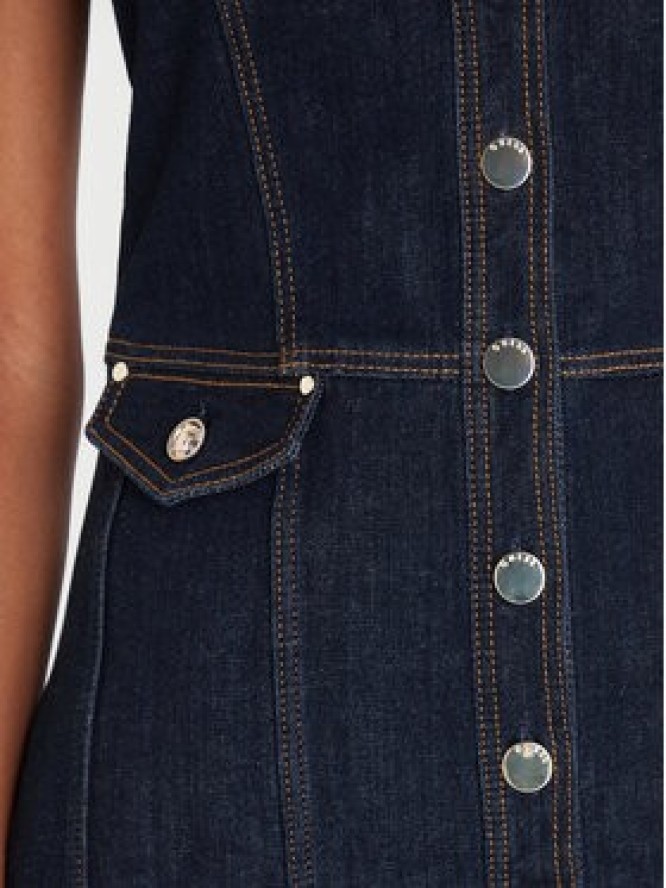 Guess Sukienka jeansowa W5YK24 D5PW1 Granatowy Regular Fit