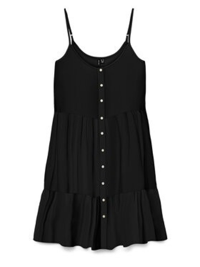 Vero Moda Sukienka letnia Bumpy 10325283 Czarny Loose Fit