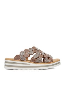 Rieker Klapki CEO-V02R8-90 Złoty