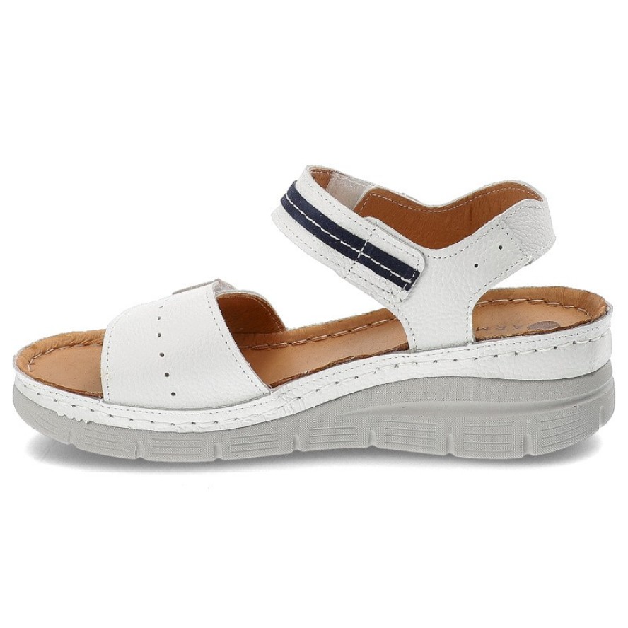 Białe Sandały Armodo Modne Obuwie Damskie