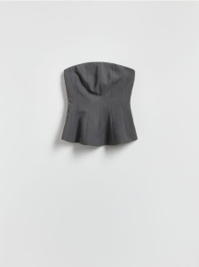 Gorsetowy top - jasnoszary