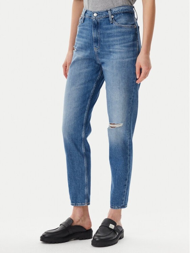 Calvin Klein Jeans Jeansy J20J225140 Niebieski Mom Fit