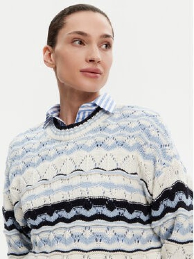 Barbour Sweter Eloise LKN1615MI11 Błękitny Relaxed Fit