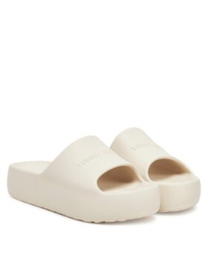 Tommy Jeans Klapki Tjw Chunky Pool Slide Ess EN0EN02879 Écru