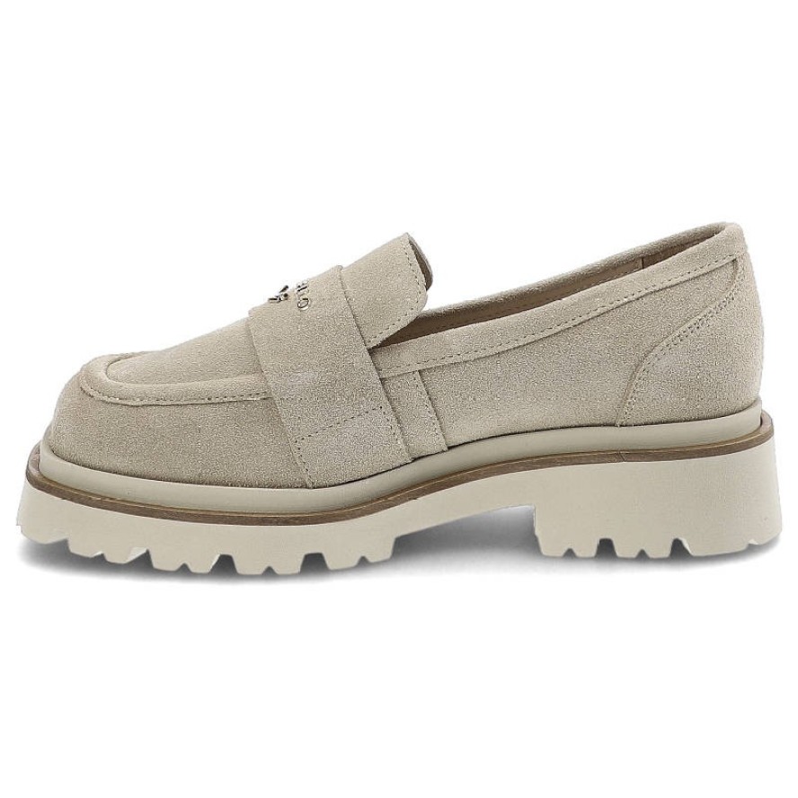 Beżowe Półbuty Chebello Eleganckie Mokasyny Damskie