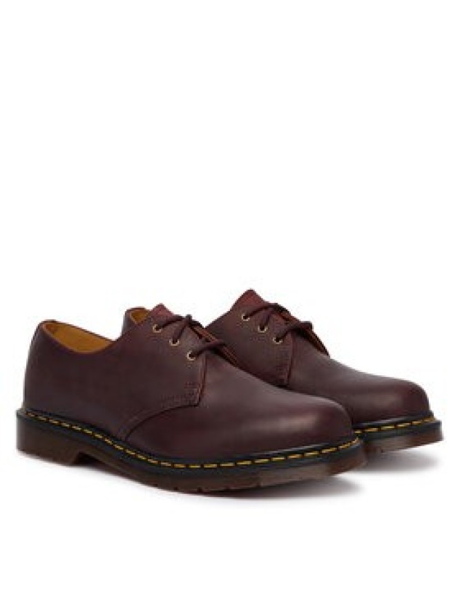 Dr. Martens Półbuty 3 Eye Crazy Horse DM11838601 Bordowy