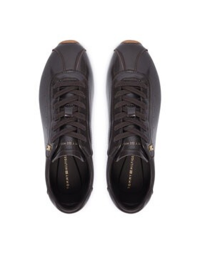 Tommy Hilfiger Sneakersy Bella Sneaker Leather FW0FW09495 Brązowy