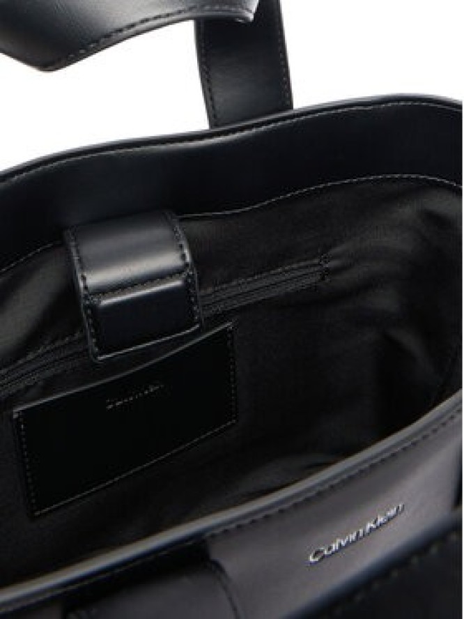 Calvin Klein Torebka Webbing Strap Small Tote LV04F3290G Czarny