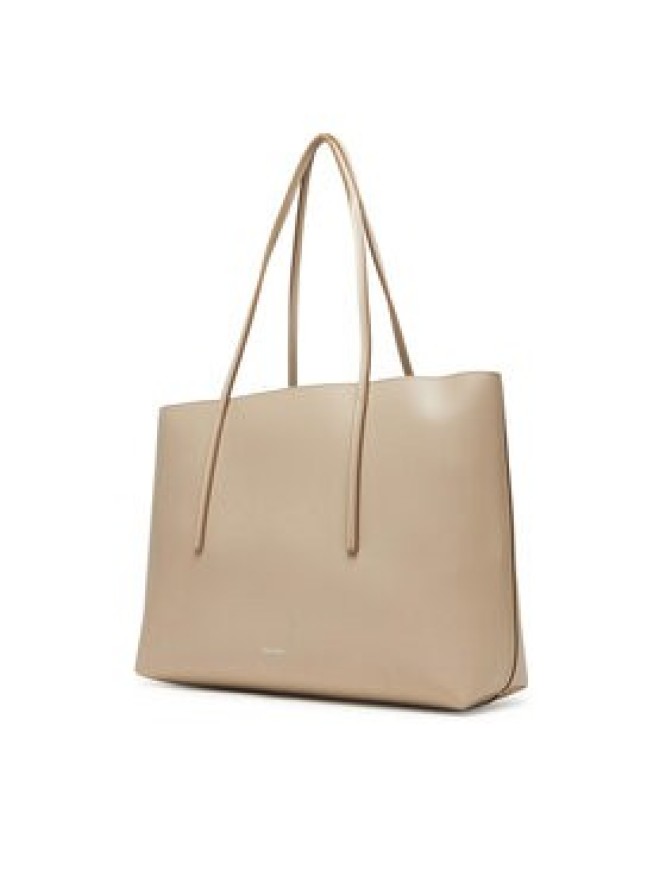 Calvin Klein Torebka Foil Logo Tote W/Pouch LV04F3274G Beżowy