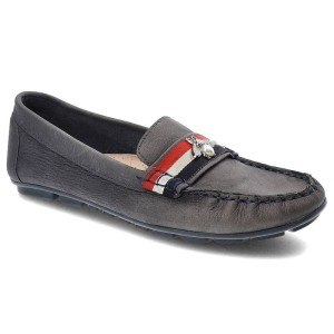 Granatowe Mokasyny Chebello Damskie Wygodne Buty