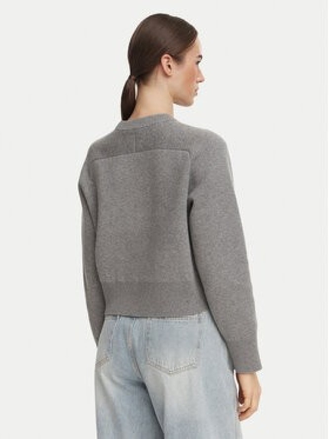 Calvin Klein Jeans Sweter LV047H320G Szary ciemny Regular Fit