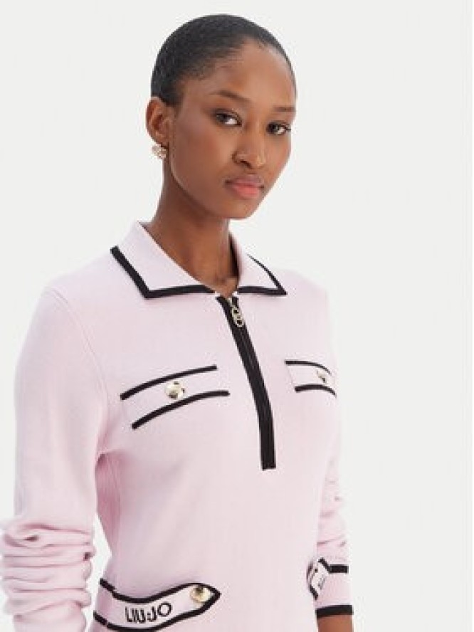 Liu Jo Sport Sukienka dzianinowa TF5251 MS59L Różowy Regular Fit