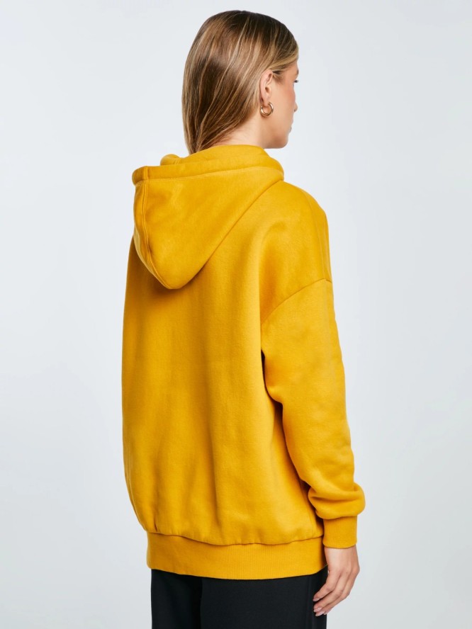 Bluza damska z kapturem z logo BIG STAR żółta Rubialsa 203