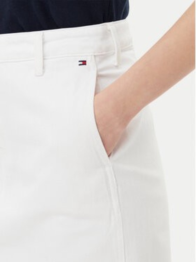 Tommy Hilfiger Spódnica jeansowa WW0WW44391 Biały Regular Fit