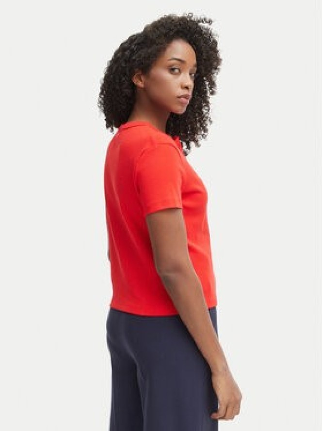 Tommy Hilfiger Bluzka WW0WW48709 Czerwony Slim Fit