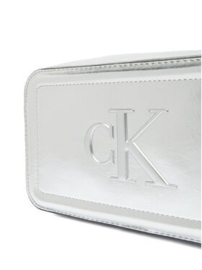 Calvin Klein Torebka Bold Ck Metallic Camera Bag LV04F3331G Srebrny