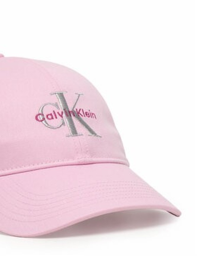 Calvin Klein Czapka z daszkiem Monologo Embroidery Baseball Hat LV04K5026G Różowy