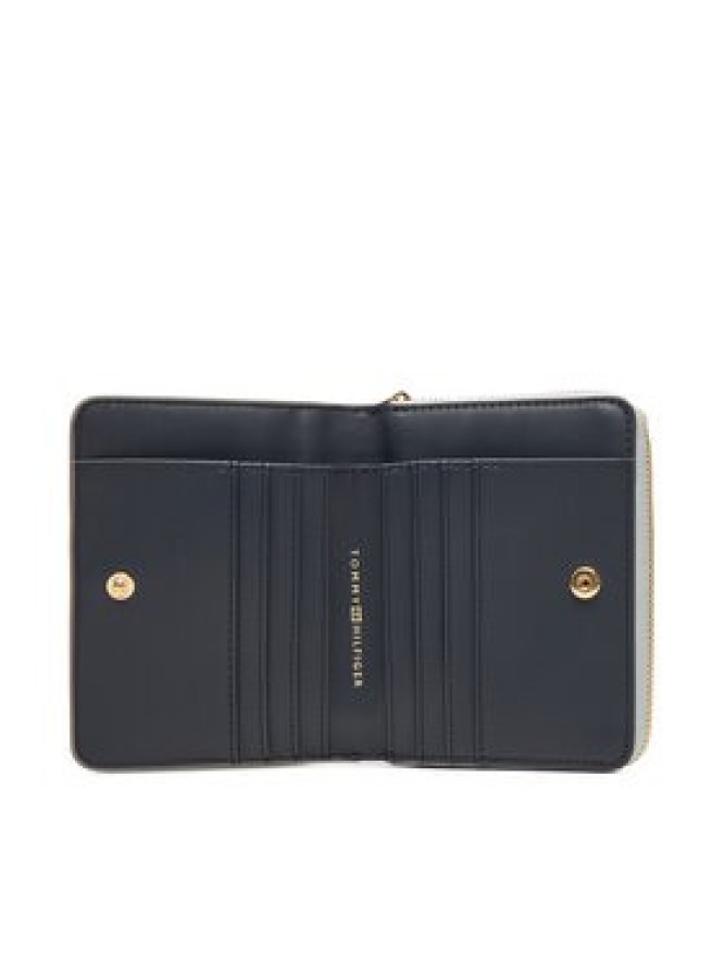 Tommy Hilfiger Portfel Med Za W/Flap Met AW0AW18037 Srebrny