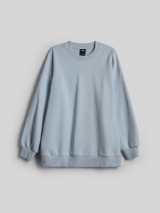 4F Bluza dresowa relaxed bez kaptura damska - niebieska L