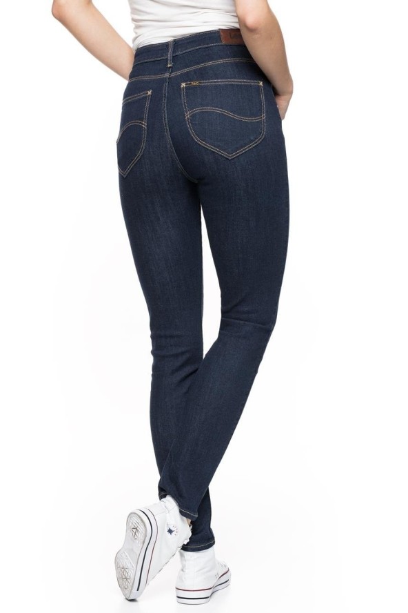 SPODNIE DAMSKIE LEE SKYLER SOLID BLUE L308HAKT