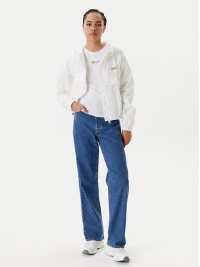 Tommy Jeans Wiatrówka Jacquard DW0DW20952 Écru Relaxed Fit