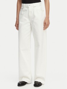 Calvin Klein Jeans Jeansy LV047F733G Kremowy Wide Leg