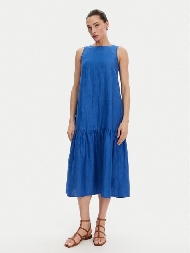 KAOS Sukienka letnia RP1MR066 Niebieski Regular Fit