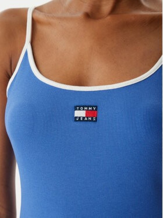 Tommy Jeans Top DW0DW22261 Niebieski Slim Fit