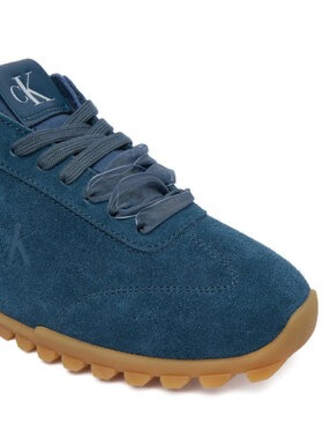 Calvin Klein Sneakersy Low Profile Run Mg Sue Db Laces HW0HW03150 Granatowy