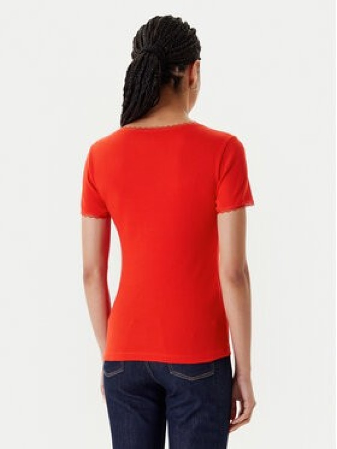 Morgan T-Shirt 232-DLUBI Pomarańczowy Slim Fit