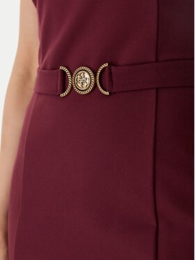 Guess Sukienka koktajlowa W5BK21 KCMU2 Czerwony Slim Fit