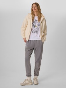 4F Spodnie dresowe joggery damskie - szare XL